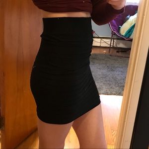 Black mini skirt